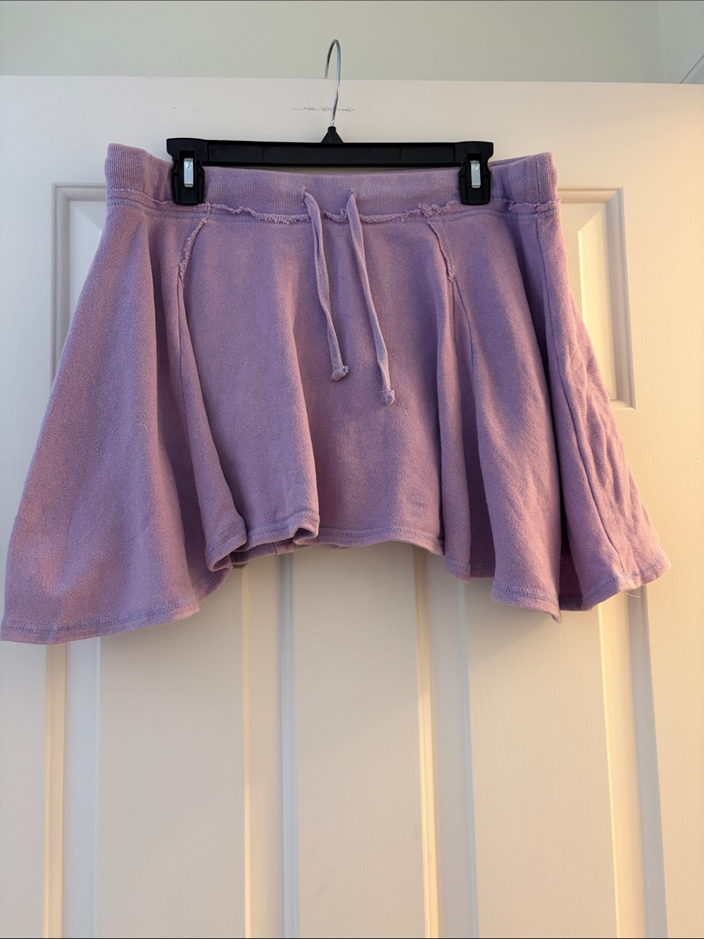 Lilac Drawstring Flared Skort
